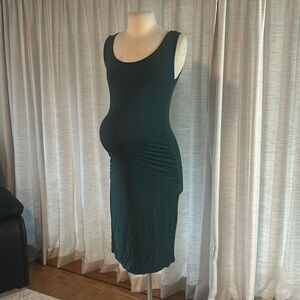 Evergreen spandex maternity dress